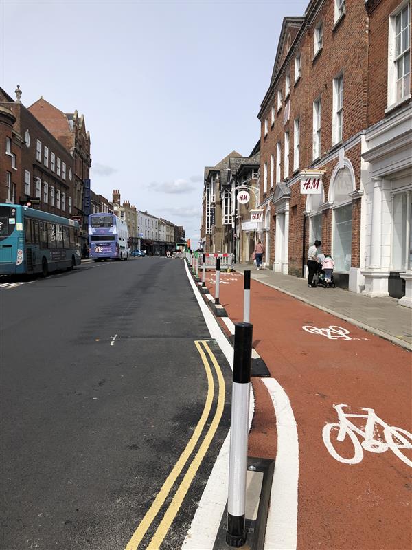 Image of cycleway on Head Street, Colchester